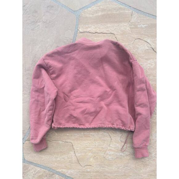 SET ACTIVE 1/2 Zip Cropped Pullover Heavyweight Sweatshirt Women’s XSTerracotta - Picture 4 of 6